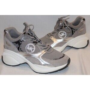 Michael Kors Zuma Trainer Athletic Sneakers Quarry Gray NIB SZ 10